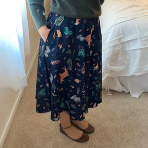 Autumn midi skirt
